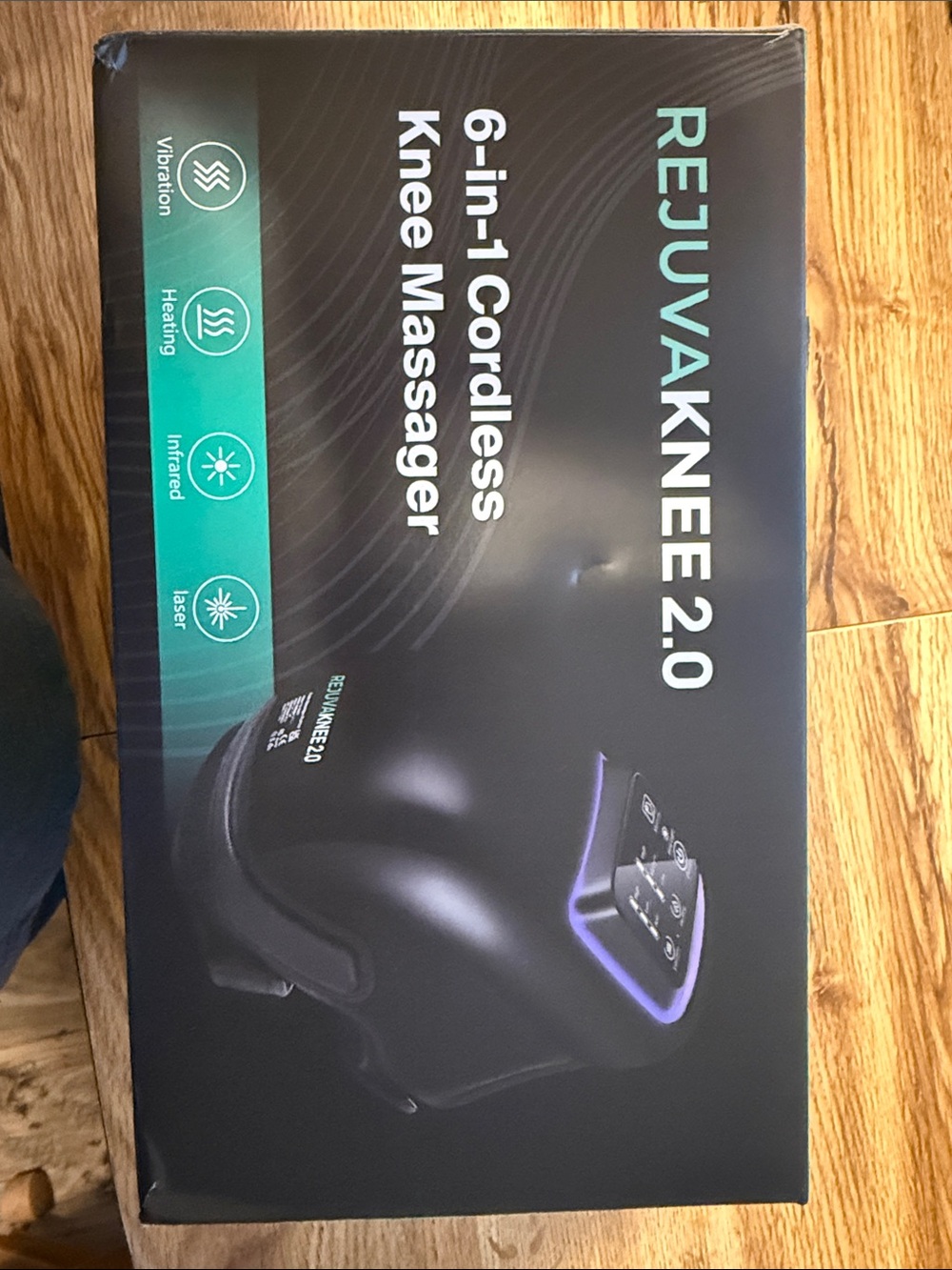 Rejuvaknee 2.0 6-in-1 Cordless Knee Massager - Black